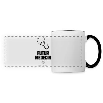 Futur médecin - Mug panoramique contrasté et blanc - blanc/noir - Devant