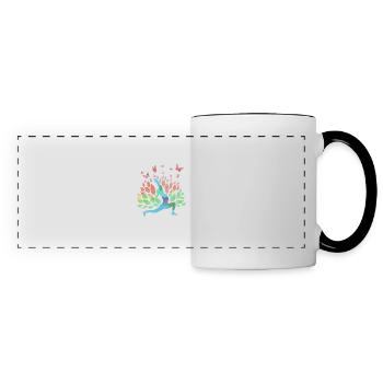Cadeau d'harmonie de professeur de yoga yoga - Mug panoramique contrasté et blanc - blanc/noir - Devant
