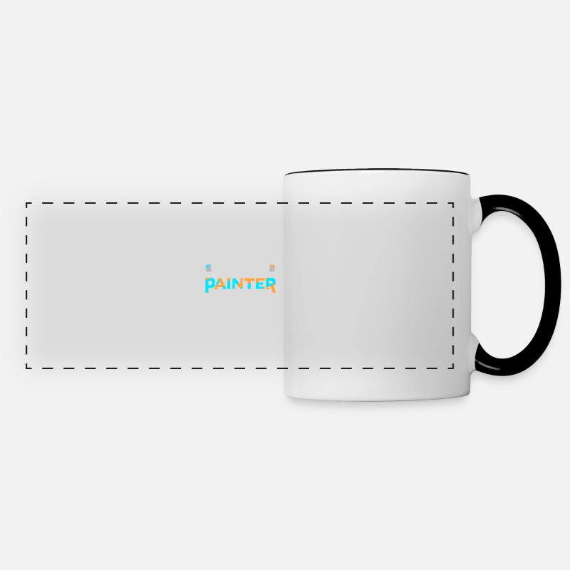 Painter Artist Brush Paint Can Painting - Panoramic Mug - white/black