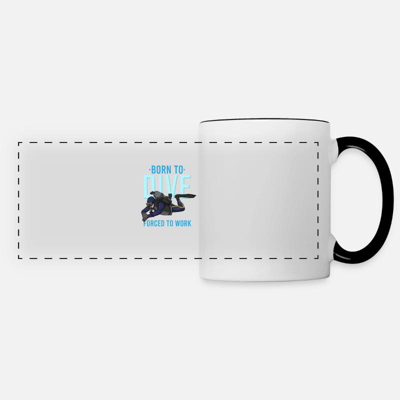 SCUBA DIVING: Born To Dive - Panoramic Mug - white/black