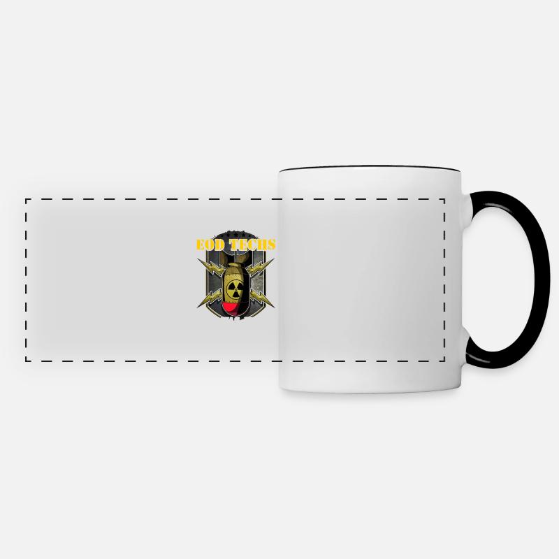 Devis sur l'élimination des explosifs EOD Tech - Mug panoramique contrasté et blanc - blanc/noir