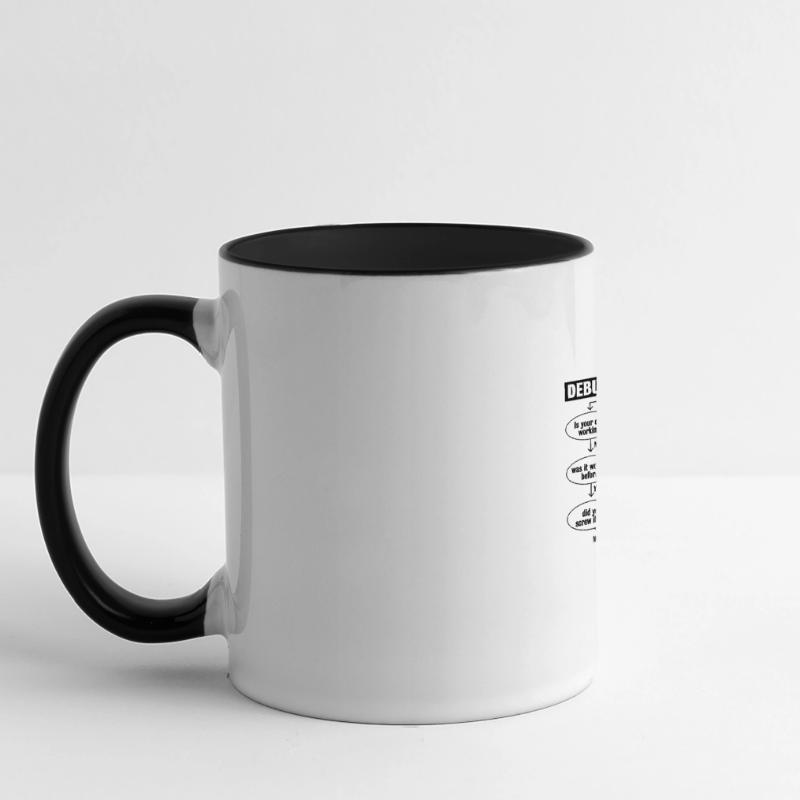 Codage de code de programmation Cadeau de débogage drôle Mug panoramique contrasté et blanc