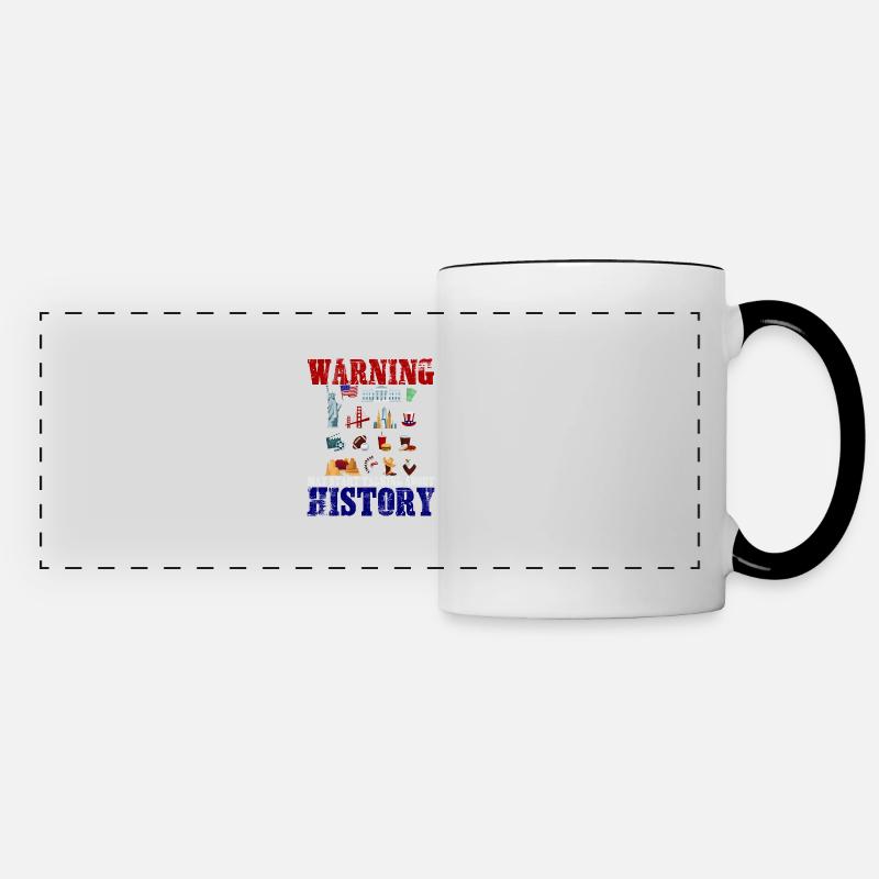 History Warning History Teacher of History - Panoramic Mug - white/black