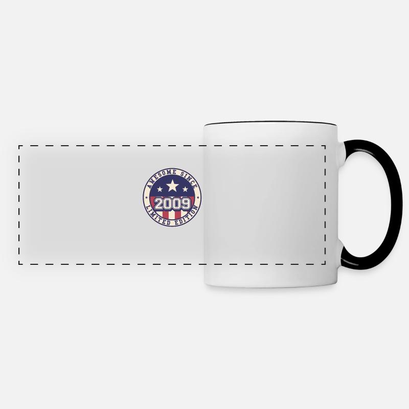 Awesome Since 2009 13th Birthday - Panoramic Mug - white/black