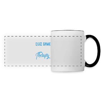 Retro Vintage Quiz Game Is My Therapy Awesome - Panoramic Mug - white/black - Front