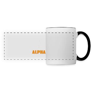 ALPHA Of The Pack Cool Awesome Wolf Lover Tea - Panoramic Mug - white/black - Front