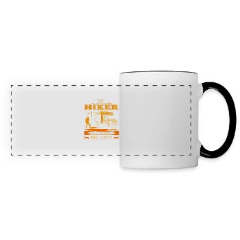 The Hiker Not All Who Wander Are Lost Cool Present - Panoramic Mug - white/black - Front