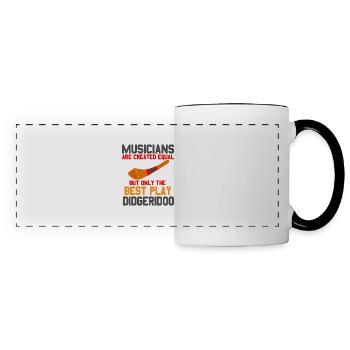 Les musiciens sont créés à égalité drôle Didgeridoo - Mug panoramique contrasté et blanc - blanc/noir - Devant