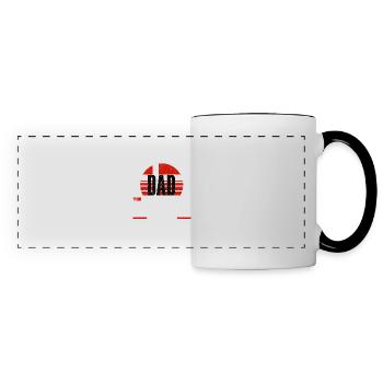Danemark Drapeau Père - Mug panoramique contrasté et blanc - blanc/noir - Devant