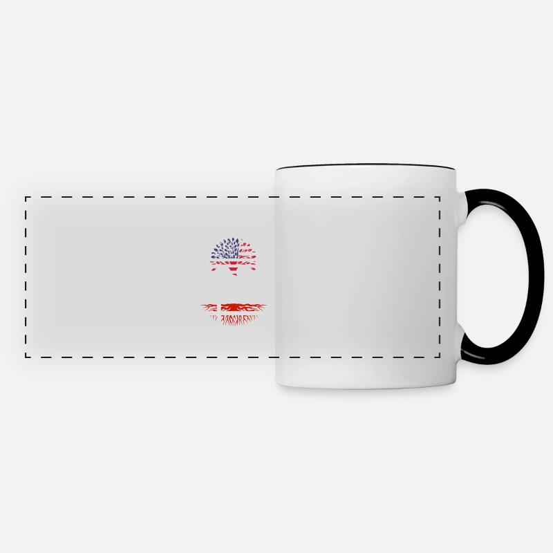 American Raised With danish Roots Denmark Danish - Panoramic Mug - white/black