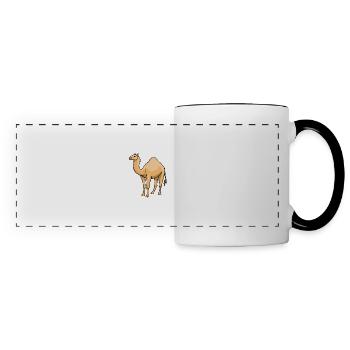 Girl Likes Camels Desert Wildlife Nature Animals - Panoramic Mug - white/black - Front