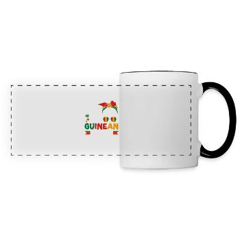 Guinée Guinée Guinée Drapeau mignon jusqu’à mon guinéen - Mug panoramique contrasté et blanc - blanc/noir - Devant
