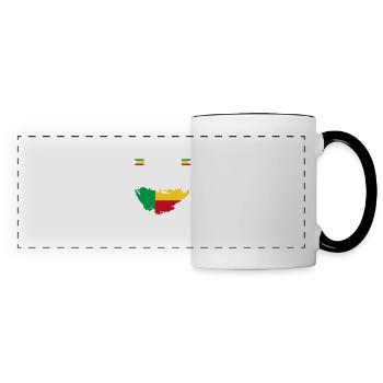 Béninois Bénin Drapeau Béninois Citation - Mug panoramique contrasté et blanc - blanc/noir - Devant