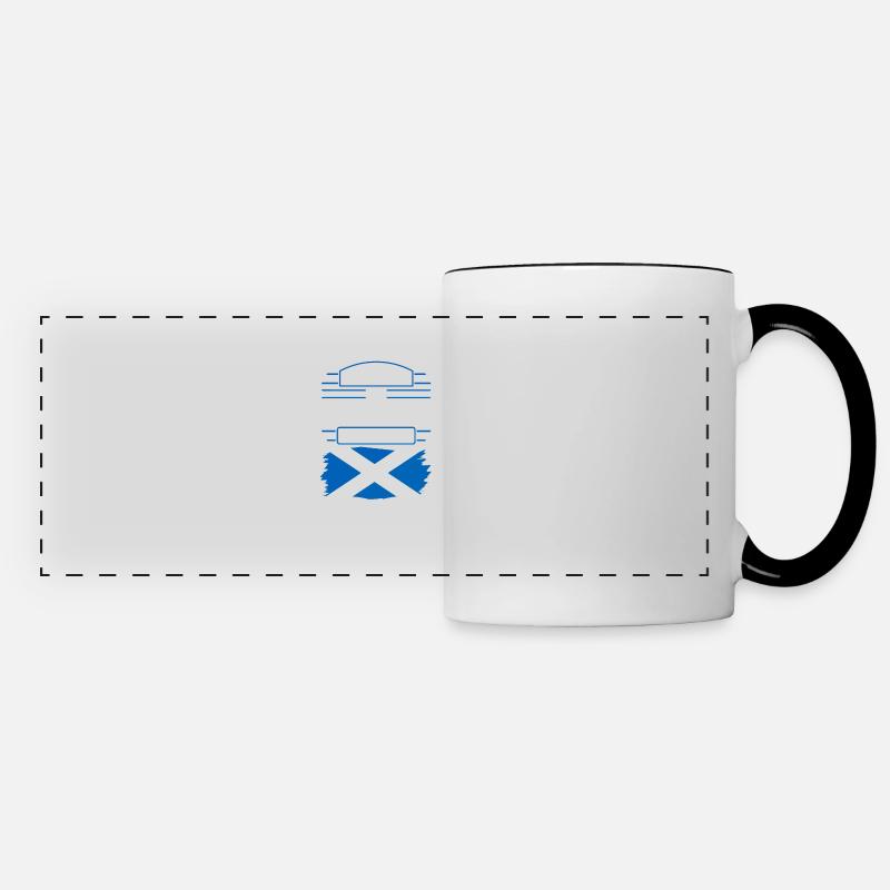 Scottish Scotland Scottish Flag Quote - Panoramic Mug - white/black