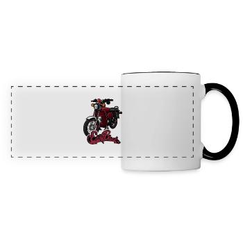 S51 (burgundy) // Illustration - Panoramic Mug - white/black - Front