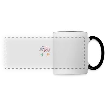 American Grown with Irish Roots Ireland - Panoramic Mug - white/black - Front