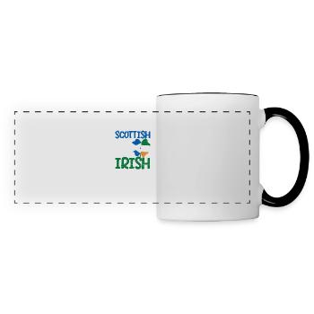 Scottish and a little bit of Irish roots - Panoramic Mug - white/black - Front