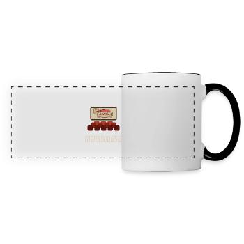 Film Movie Lovers Retro Vintage Classic Cinema TV - Panoramic Mug - white/black - Front