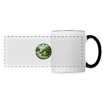 Crocodile, Alligator - Panoramic Mug - white/black - Front