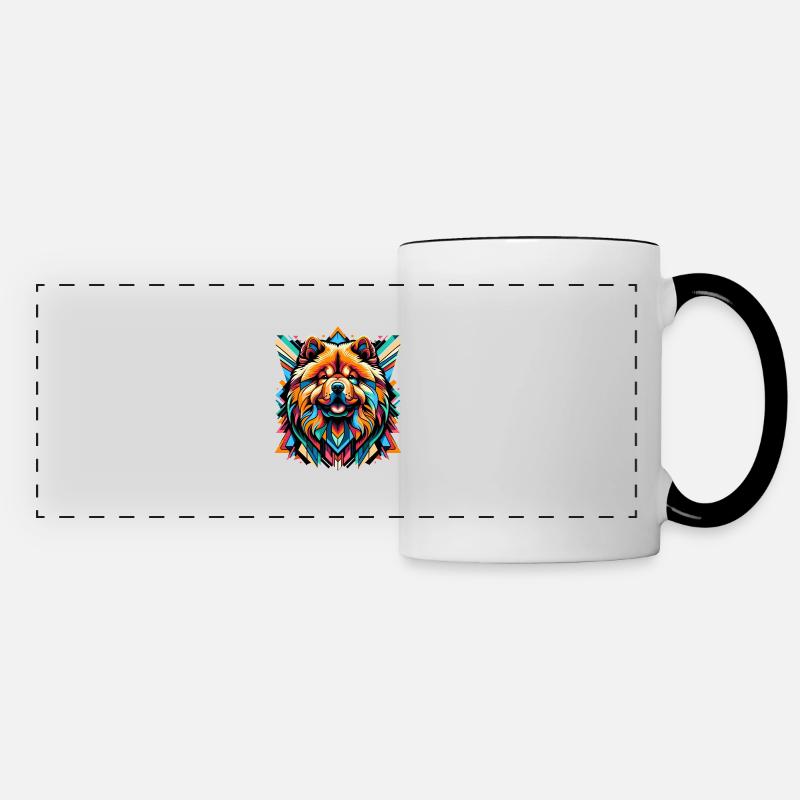 Chow Chow Dog - Panoramic Mug - white/black