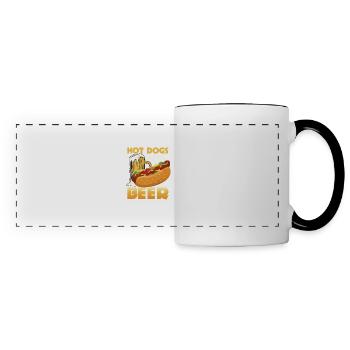 Hot Dogs And Beer That's Why I'm Here Foodie Wiene - Panoramic Mug - white/black - Front