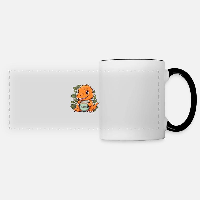 THÉ REX - Mug panoramique contrasté et blanc - blanc/noir