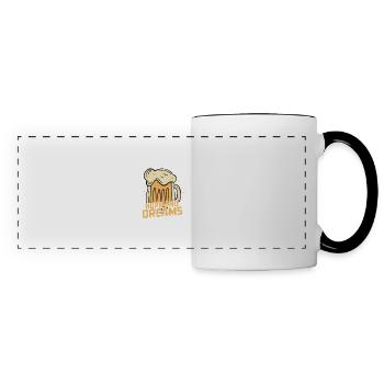 Hops And Dreams Craft Beer Brewer Homebrew - Panoramic Mug - white/black - Front