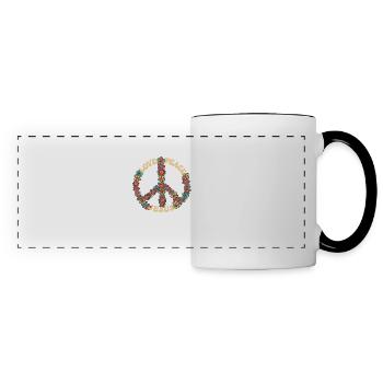 Amour paix jésus chrétien hippie jésus-christ - Mug panoramique contrasté et blanc - blanc/noir - Devant