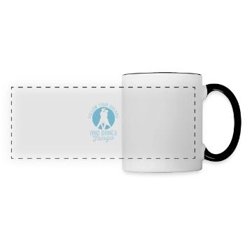 Suivez vos rêves et dansez Tango Tango Dance Lat - Mug panoramique contrasté et blanc - blanc/noir - Devant