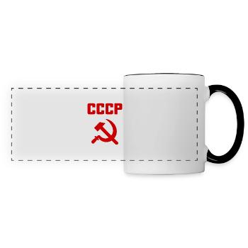 Soviet - Marteau et faucille Union soviétique - Communiste - Mug panoramique contrasté et blanc - blanc/noir - Devant