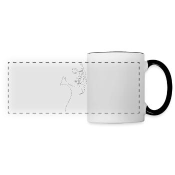 Mme Line Art - Mug panoramique contrasté et blanc - blanc/noir - Devant