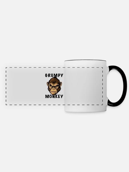 GRUMPY MONKEY - Panoramatasse - Weiß/Schwarz