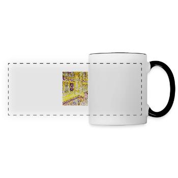 Prière du matin - Mug panoramique contrasté et blanc - blanc/noir - Devant