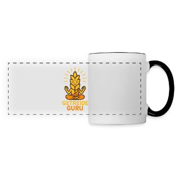 Grain Guru – Meditative Wheat Style - Panoramic Mug - white/black - Front