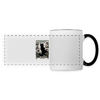 The Void Black Cat Tarot Card - Panoramic Mug - white/black - Front