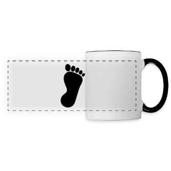 Fuß Füße Fußpflege Podologie Geschenk Geschenkidee - Panoramatasse - Weiß/Schwarz - Vorne