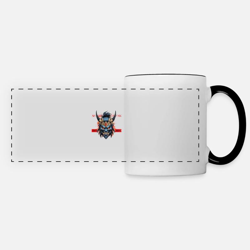 Yokai Oni - Mug panoramique contrasté et blanc - blanc/noir