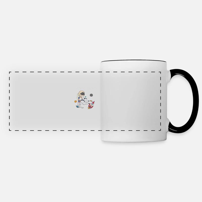 Space Sheep Awesome Astronaut Galaxy Explorer - Mug panoramique contrasté et blanc - blanc/noir