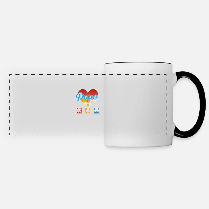 Funny Daddy Father Gift Idea - Panoramic Mug - white/black