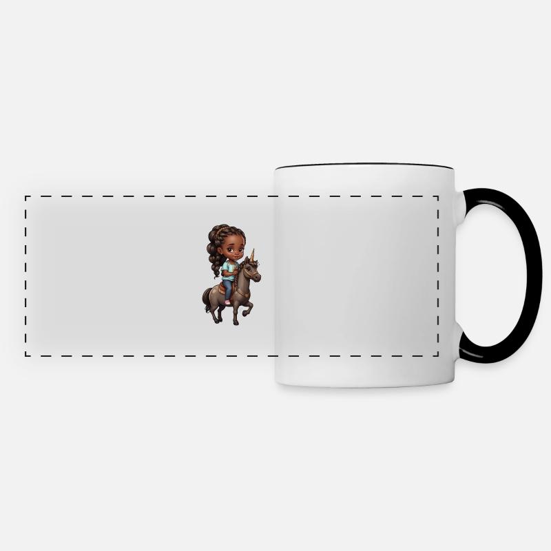 Idée cadeau Noël enfant - Mug panoramique contrasté et blanc - blanc/noir