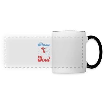 Laisser la musique prendre le contrôle Salsa Danse Musique latine - Mug panoramique contrasté et blanc - blanc/noir - Devant