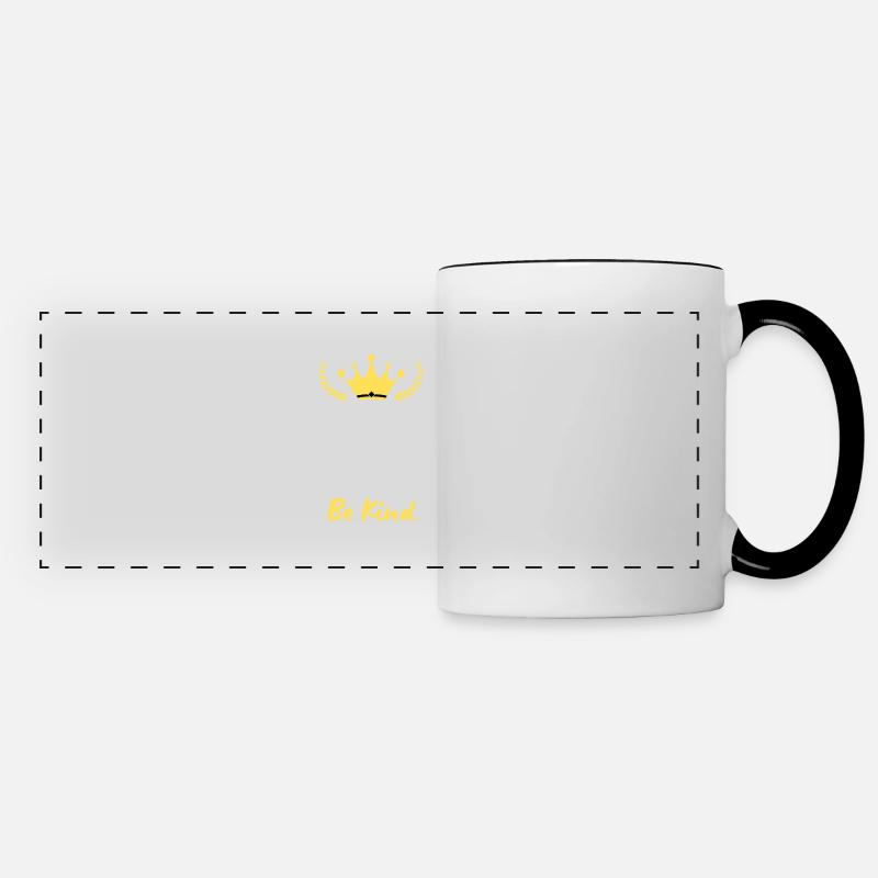 Keep Calm and Be Kind - Mug panoramique contrasté et blanc - blanc/noir