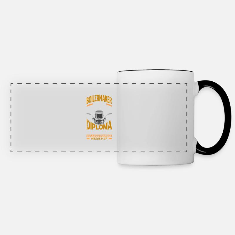 Citation de chaudronnier - Mug panoramique contrasté et blanc - blanc/noir