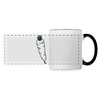 Radish radis - Panoramic Mug - white/black - Front