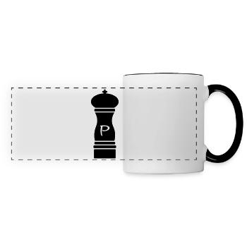 Pepper - pepper mill - pepper mill - Panoramic Mug - white/black - Front