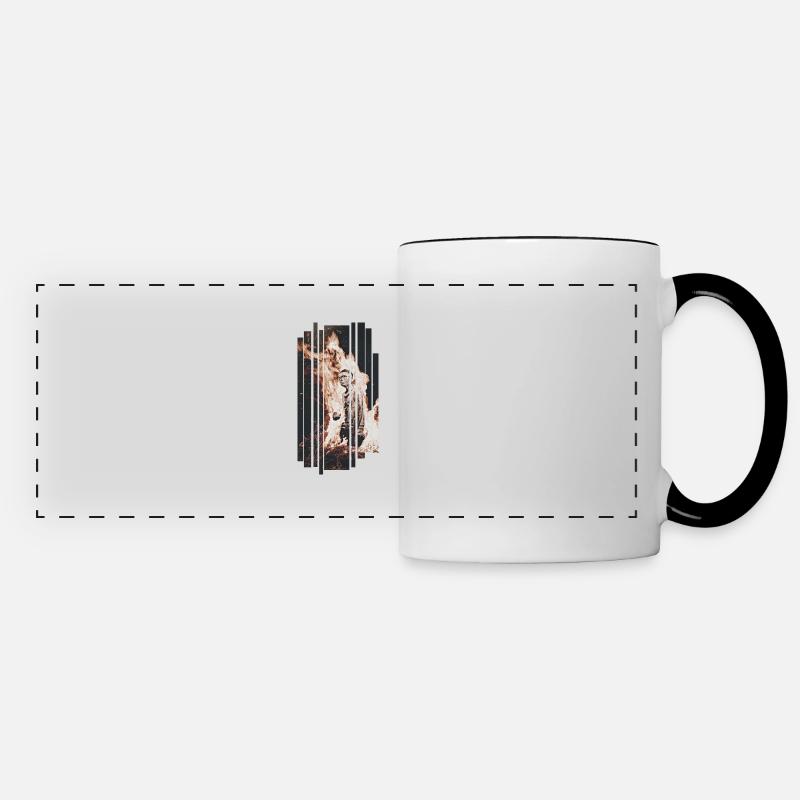 Heartless Evil on fire - Panoramic Mug - white/black