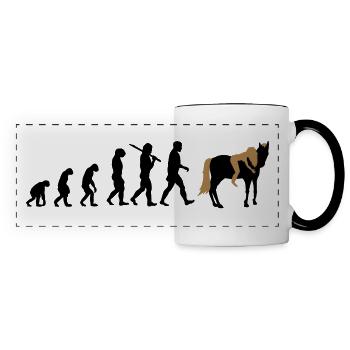 Evolution rider horse - Panoramic Mug - white/black - Front