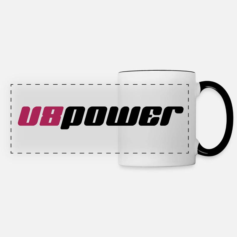 V8 Power - Farbwechsel - Panoramatasse - Weiß/Schwarz