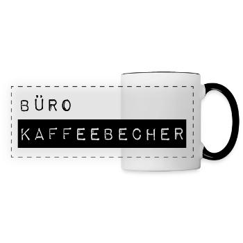 Büro Kaffeebecher - Panoramatasse - Weiß/Schwarz - Vorne