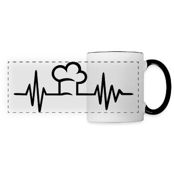 Cuisinier - Mug panoramique contrasté et blanc - blanc/noir - Devant